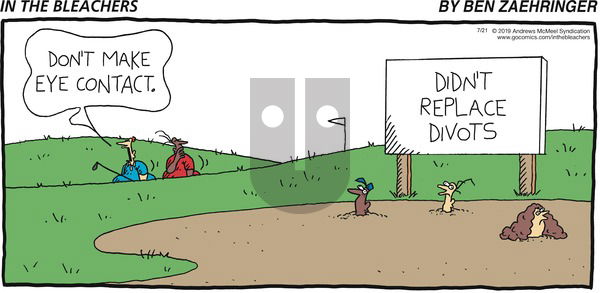 In the Bleachers on Sunday July 21, 2019 Comic Strip