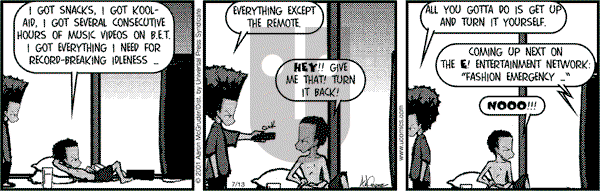 The Boondocks on Thursday February 13, 2014 Comic Strip