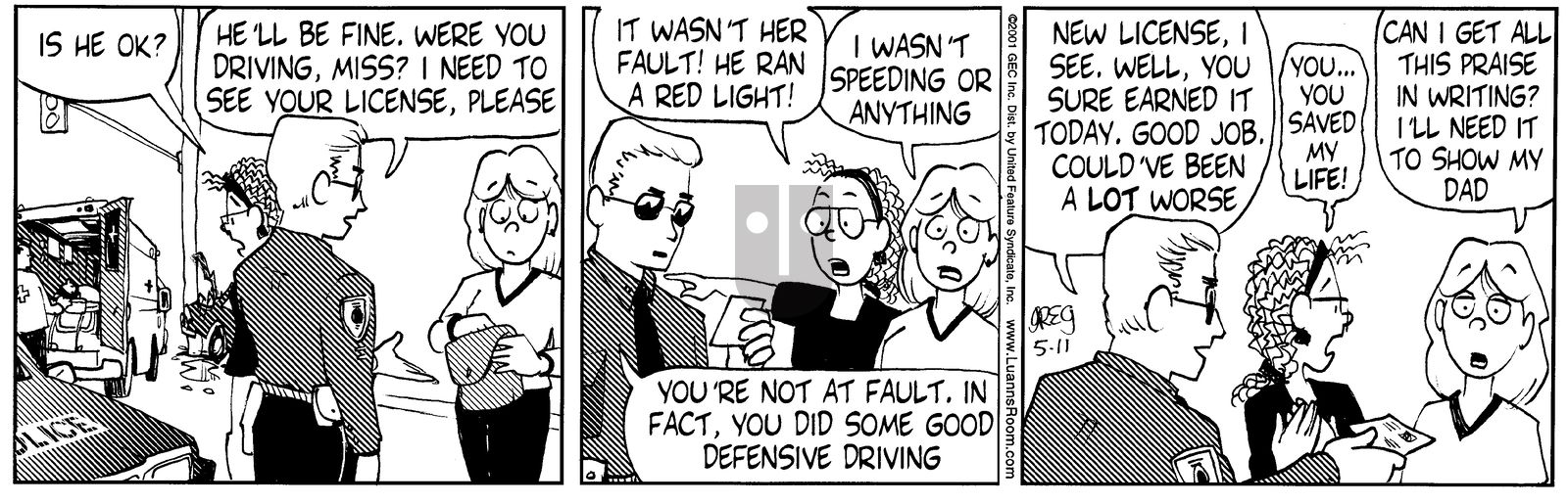 Luann - Friday May 11, 2001 Comic Strip