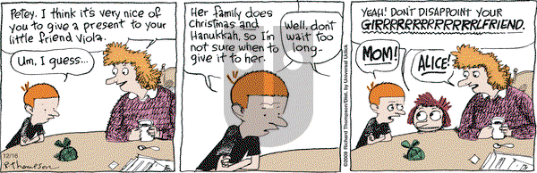 Cul de Sac on Tuesday December 16, 2014 Comic Strip
