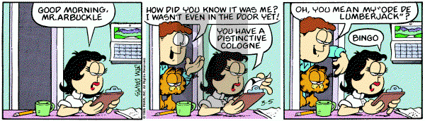 Garfield on Tuesday March 5, 1985 Comic Strip