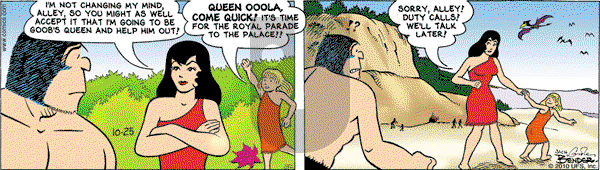 Alley Oop on Monday October 25, 2010 Comic Strip