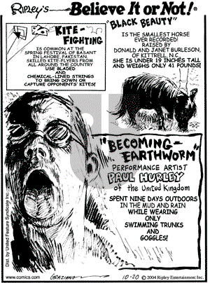 Ripley's Believe It or Not on Wednesday October 20, 2004 Comic Strip