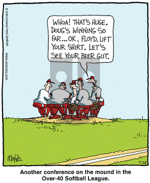 In the Bleachers on Friday July 28, 2000 Comic Strip