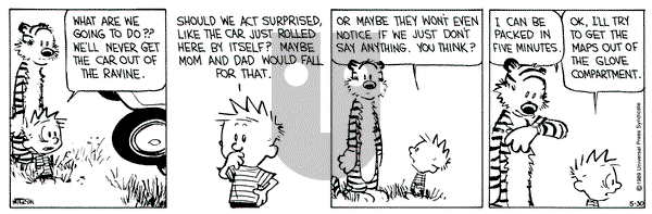 Calvin and Hobbes on Tuesday May 30, 1989 Comic Strip