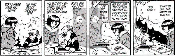 Doonesbury on Thursday April 15, 1993 Comic Strip