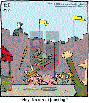 In the Bleachers on Friday September 28, 2018 Comic Strip