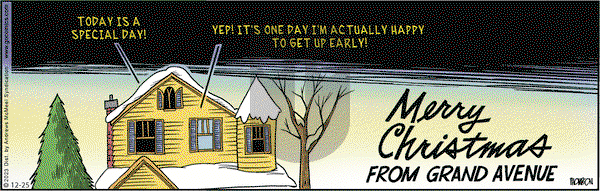 Grand Avenue on Monday December 25, 2023 Comic Strip