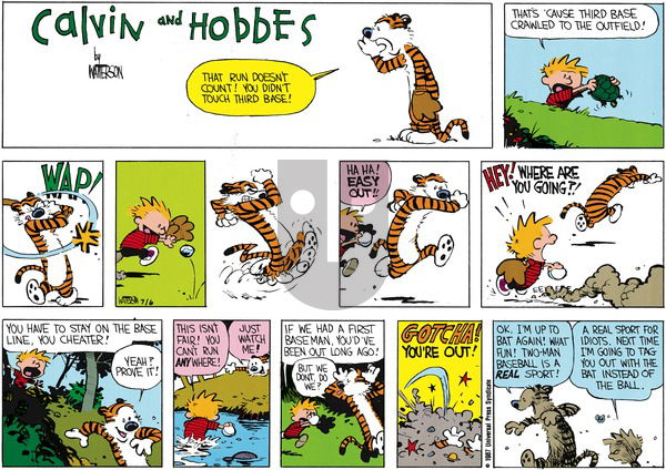 Calvin and Hobbes - Sunday August 9, 1987 Comic Strip