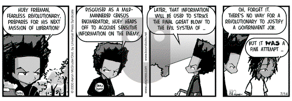 The Boondocks on Friday July 14, 2000 Comic Strip