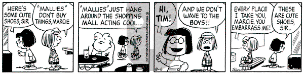 Peanuts on Tuesday August 6, 1985 Comic Strip