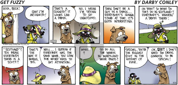 Get Fuzzy on Sunday May 31, 2009 Comic Strip