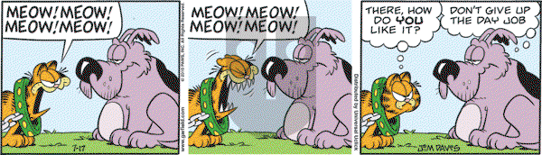 Garfield - Saturday July 17, 2010 Comic Strip