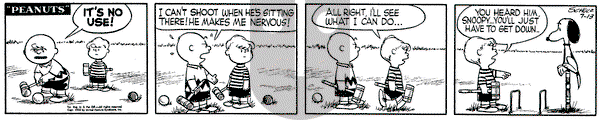 Peanuts on Wednesday July 13, 1955 Comic Strip
