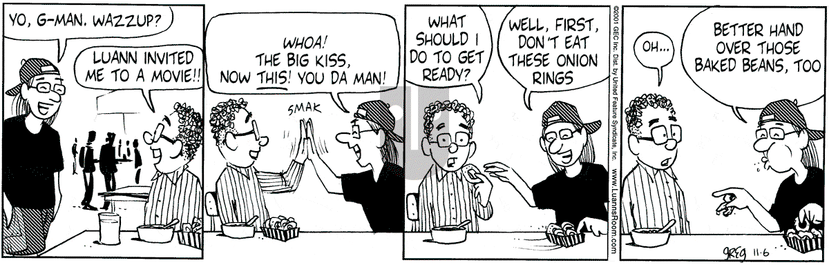 Luann - Tuesday November 6, 2001 Comic Strip