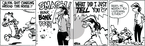 Calvin and Hobbes - Wednesday June 18, 1986 Comic Strip