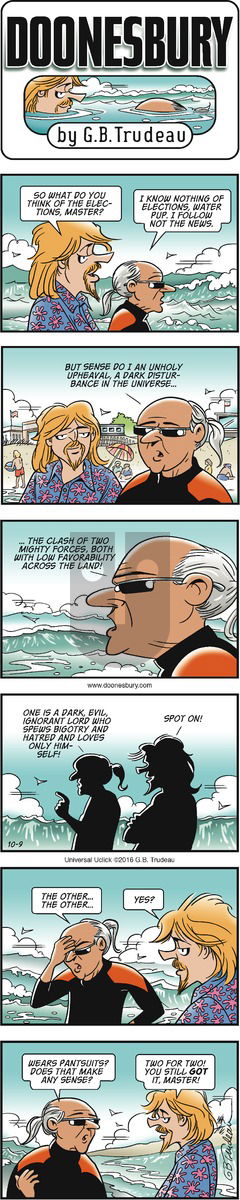 Doonesbury on Sunday October 9, 2016 Comic Strip