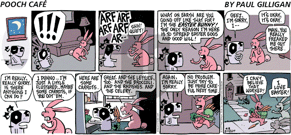 Pooch Cafe on Sunday April 8, 2007 Comic Strip