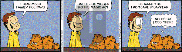 Garfield on Thursday November 28, 2013 Comic Strip