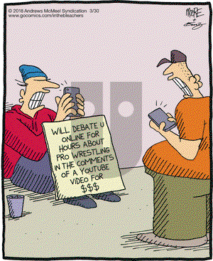 In the Bleachers on Friday March 30, 2018 Comic Strip