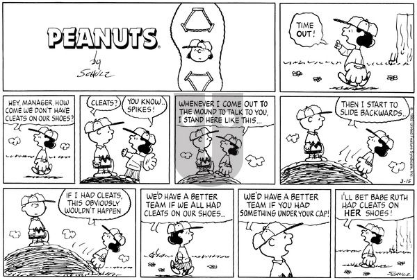 Peanuts on Sunday March 15, 1992 Comic Strip