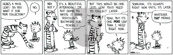 Calvin and Hobbes on Wednesday October 1, 2025 Comic Strip