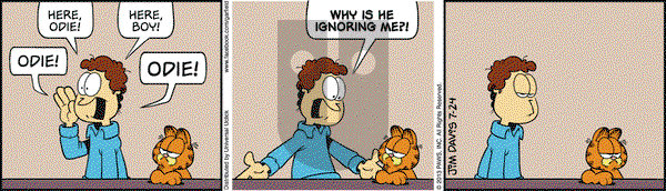 Garfield - Wednesday July 24, 2013 Comic Strip