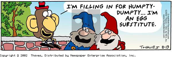 Frank and Ernest - Tuesday August 13, 2002 Comic Strip