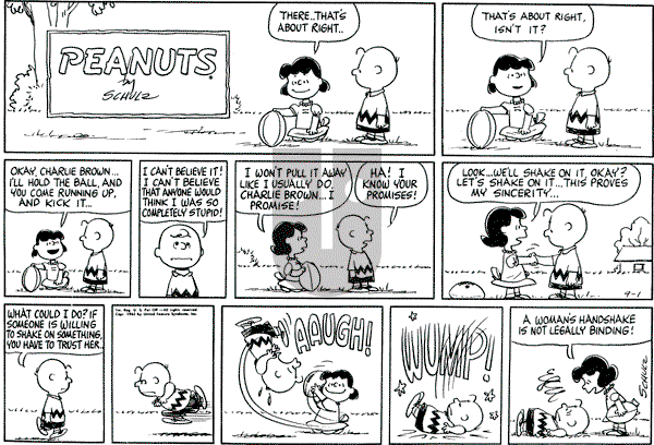 Peanuts - Sunday September 1, 1963 Comic Strip