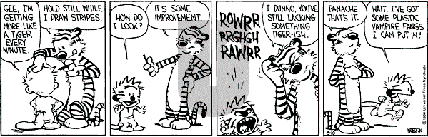 Calvin and Hobbes - Thursday March 10, 1988 Comic Strip