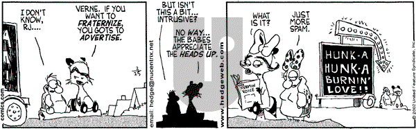 Over the Hedge on Monday February 25, 2002 Comic Strip
