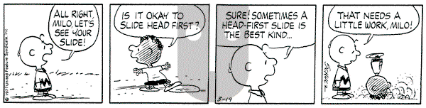 Peanuts on Saturday March 19, 1977 Comic Strip