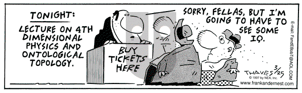 Frank and Ernest on Tuesday March 25, 1997 Comic Strip