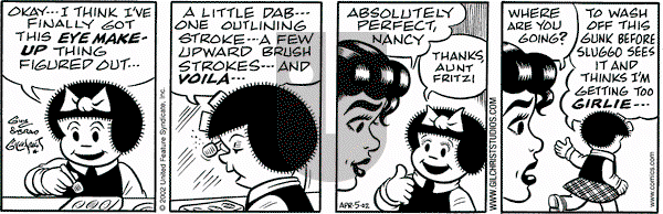Nancy on Friday April 5, 2002 Comic Strip