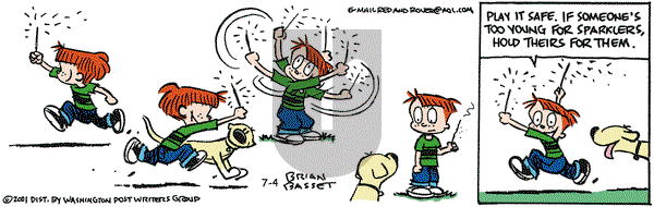 Red and Rover on Wednesday July 4, 2001 Comic Strip