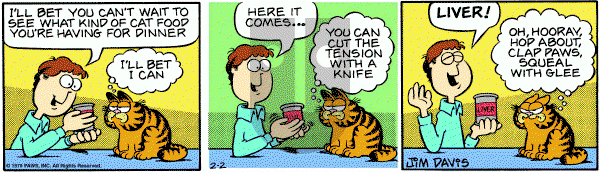 Garfield on Friday February 2, 1979 Comic Strip