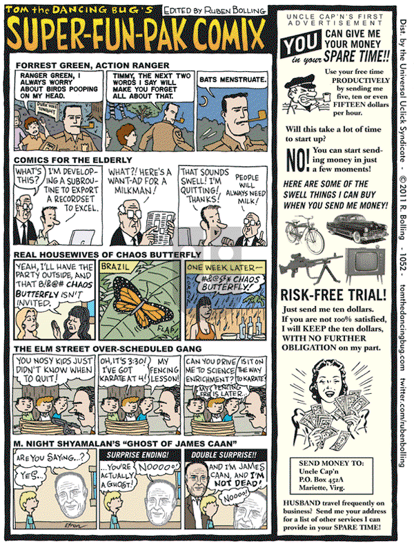 Tom the Dancing Bug on Friday August 26, 2011 Comic Strip