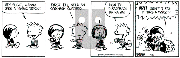 Calvin and Hobbes on Tuesday July 23, 1991 Comic Strip