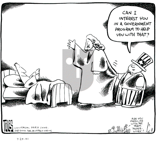 Tom Toles - Sunday July 29, 2001 Comic Strip
