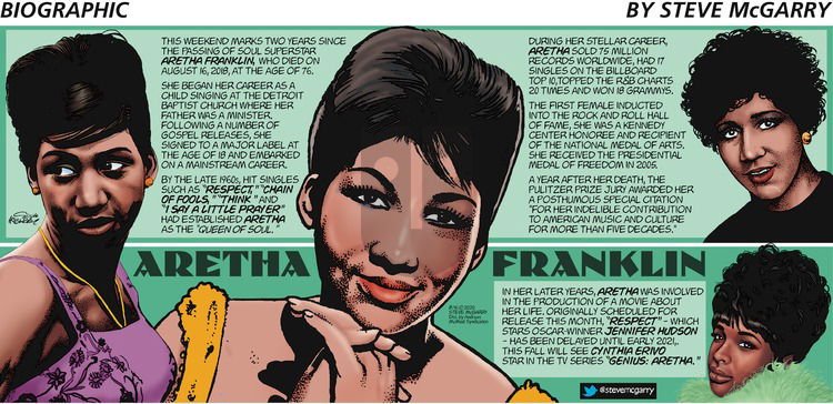 Biographic on Sunday August 16, 2020 Comic Strip