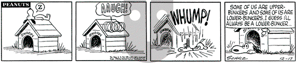 Peanuts on Wednesday December 17, 1958 Comic Strip