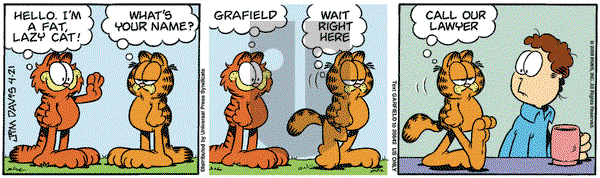 Garfield on Monday April 21, 2008 Comic Strip
