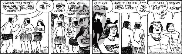 Alley Oop on Friday July 23, 1976 Comic Strip