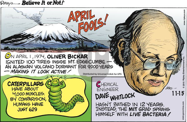 Ripley's Believe It or Not on Sunday November 15, 2015 Comic Strip