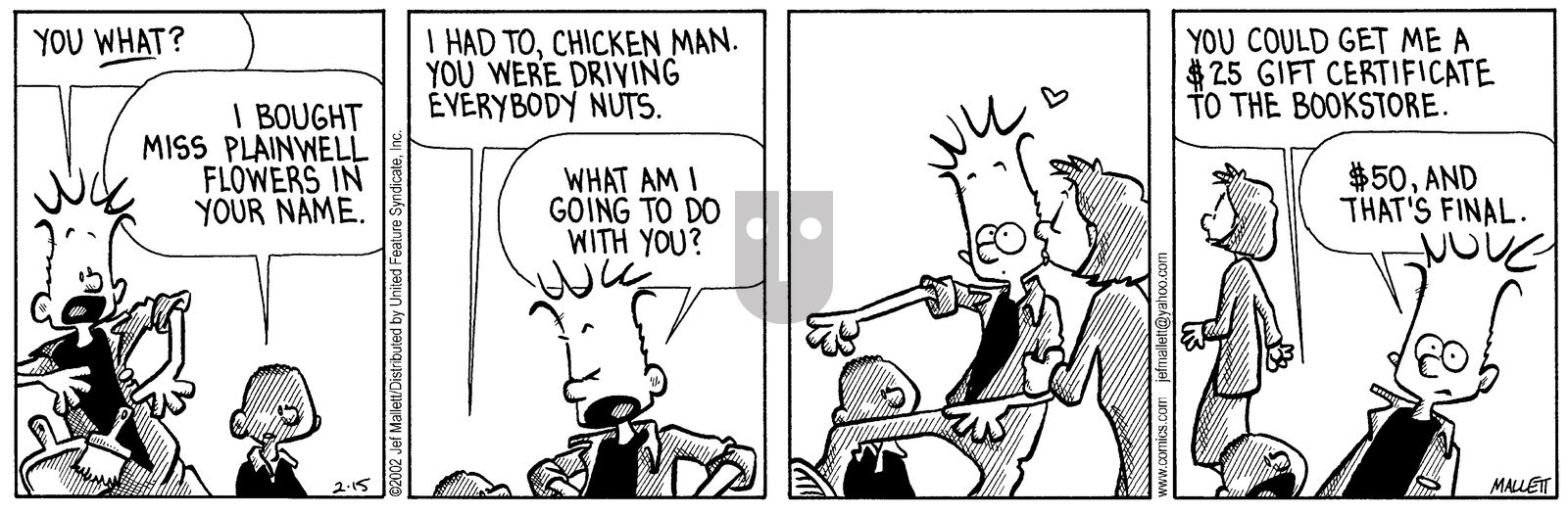 Frazz - Friday February 15, 2002 Comic Strip