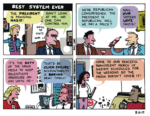 Ted Rall on Monday August 21, 2017 Comic Strip