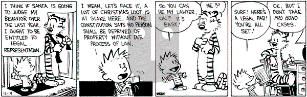 Calvin and Hobbes on Friday December 14, 1990 Comic Strip