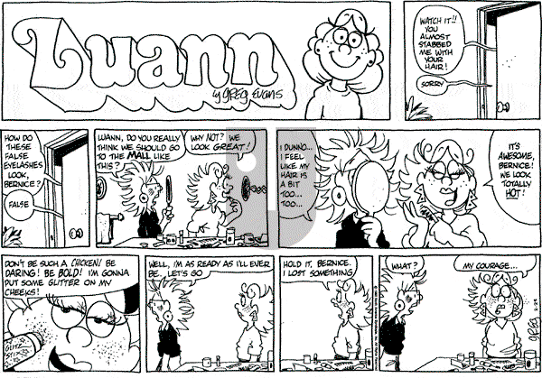 Luann on Sunday February 25, 1990 Comic Strip