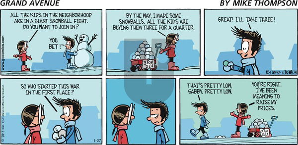 Grand Avenue on Sunday January 27, 2019 Comic Strip