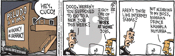 La Cucaracha on Monday June 1, 2009 Comic Strip